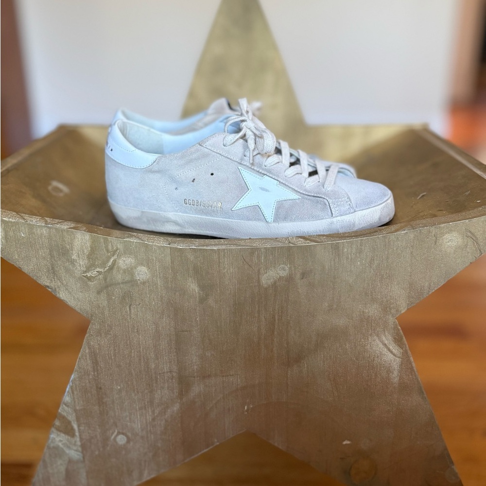 Golden Goose superstar suede white and beige sneakers size 40 - Picture 3 of 12